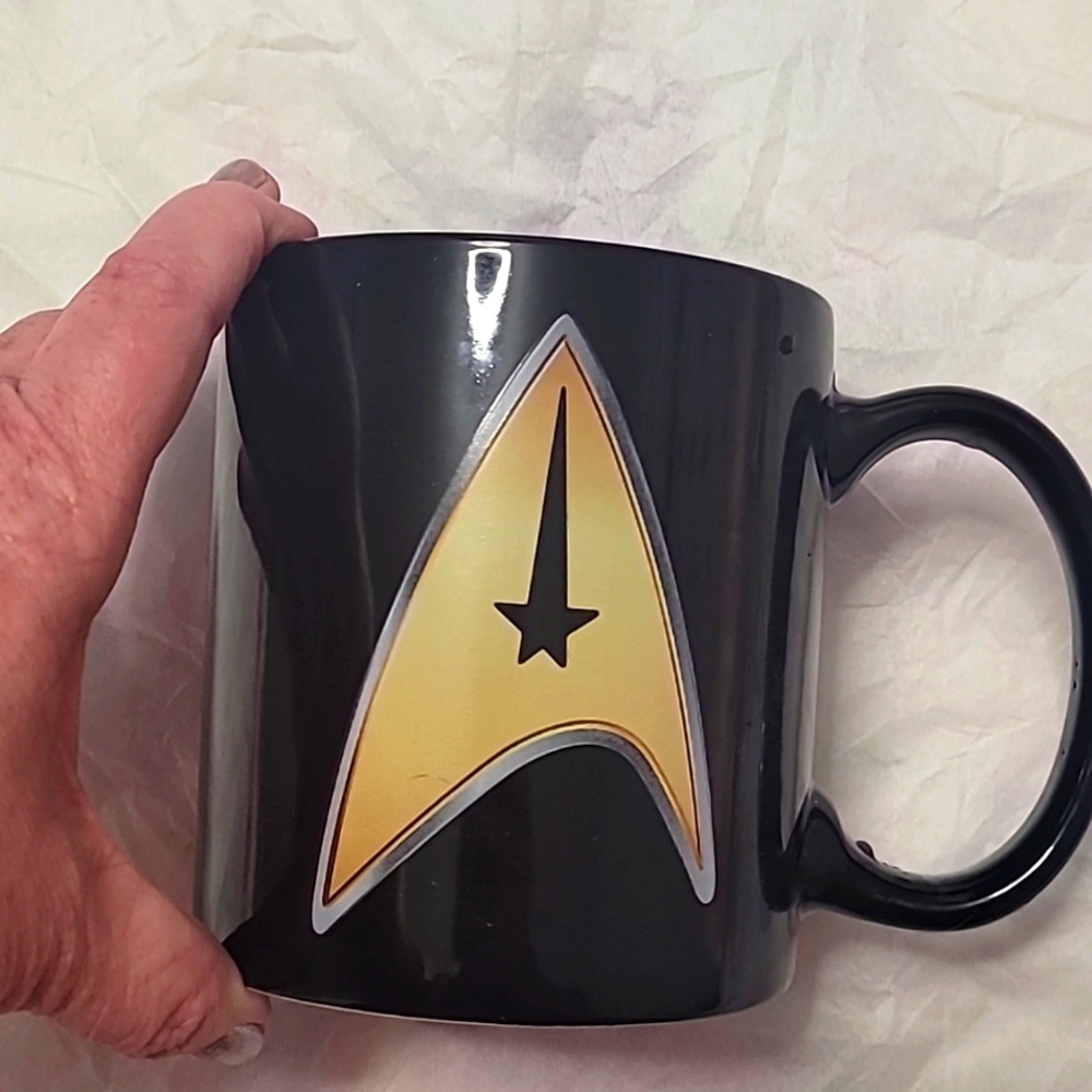 Star Trek Coffee Mug Kirk Spock Trek Logo Vintage look  Oversize Cup LLAP